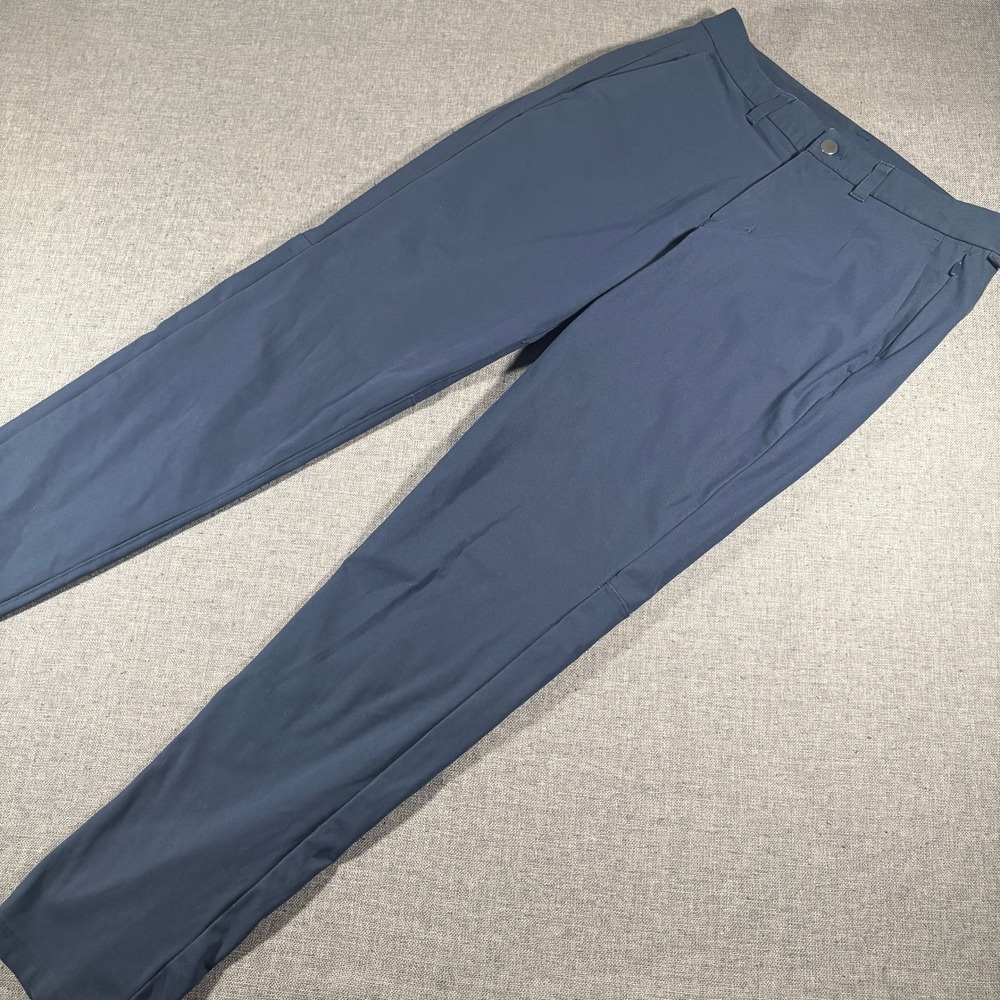 Lululemon ABC Trouser Mens 31x32 Navy Blue Warpstreme Slim Tapered Pants